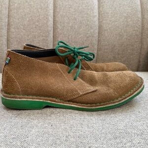 Veldskoen Heritage J-Bay Suede Chukka Boots Green Sole Men’s 10
